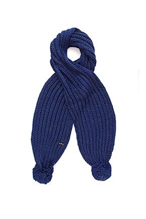 Ladies Fraas Chunky Knit Scarf with Glitter & Pom Pom Detail 25% OFF Charcoal