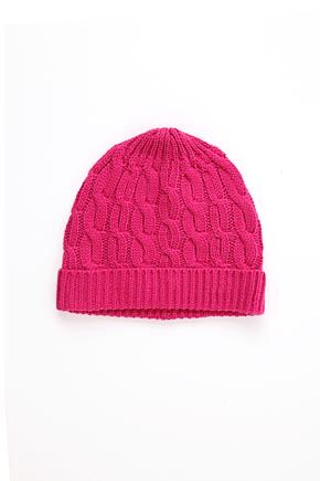 Ladies Fraas Super Soft Cable Knit Hat In 3 Colours Fushsia
