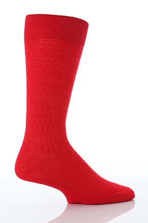 Mens 1 Pair Pantherella Cotton Lisle Diamond Stitch Dress Socks In 6 Colours Crocus M