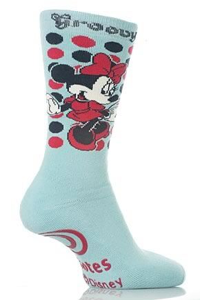 Ladies 1 Pair Totes Minnie Mouse Cotton Blend Slipper Sock In 2 Colours 50percent OFF Pale pink