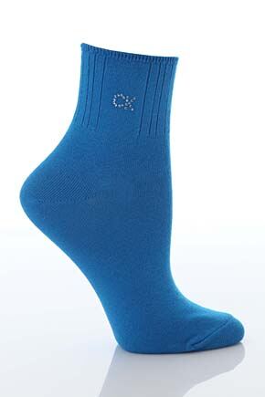 Ladies 1 Pair Calvin Klein Soft Touch Anklet With Crystal Logo In 8 Colours Brindle