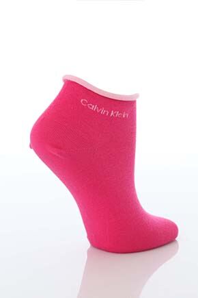 Ladies 1 Pair Calvin Klein Roll Top Anklet In 6 Colours