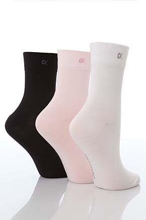 Ladies 3 Pair Calvin Klein Light Sparkle Anklets In 4 Colours Greys
