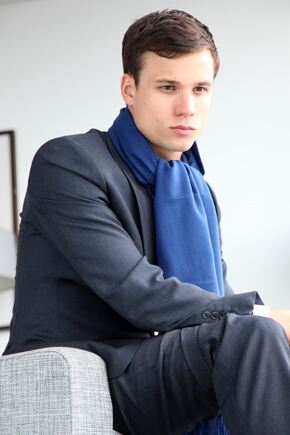 Mens Fraas Cashmink Scarf In 5 Colours Navy