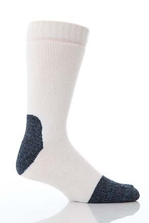 Mens 1 Pair Workforce Calf Length Steel Safety Socks In 3 Colours Navy