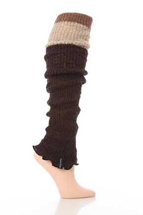 Ladies 1 Pair Calvin Klein Mohair Mousse Leg Warmer In 4 Colours Chocolate