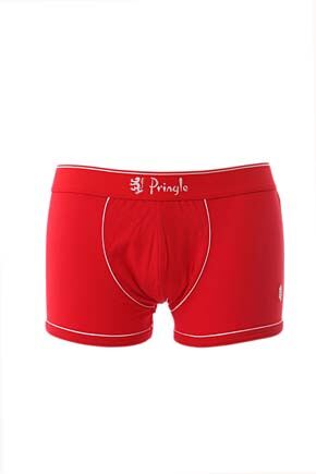 Mens 1 Pack Pringle Plain Red Trunks Red Small