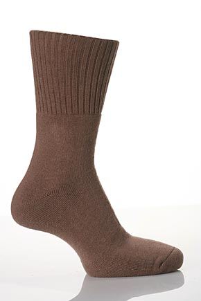 Mens 1 Pair SockShop Gentle Grip & Full Cushioned Cotton Socks In 5 Colours Denim 9-11