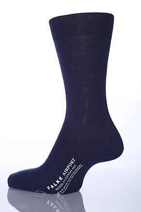 Mens 1 Pair Falke Airport Plain Virgin Wool & Cotton Business Socks 33% OFF Light Blue 45-46
