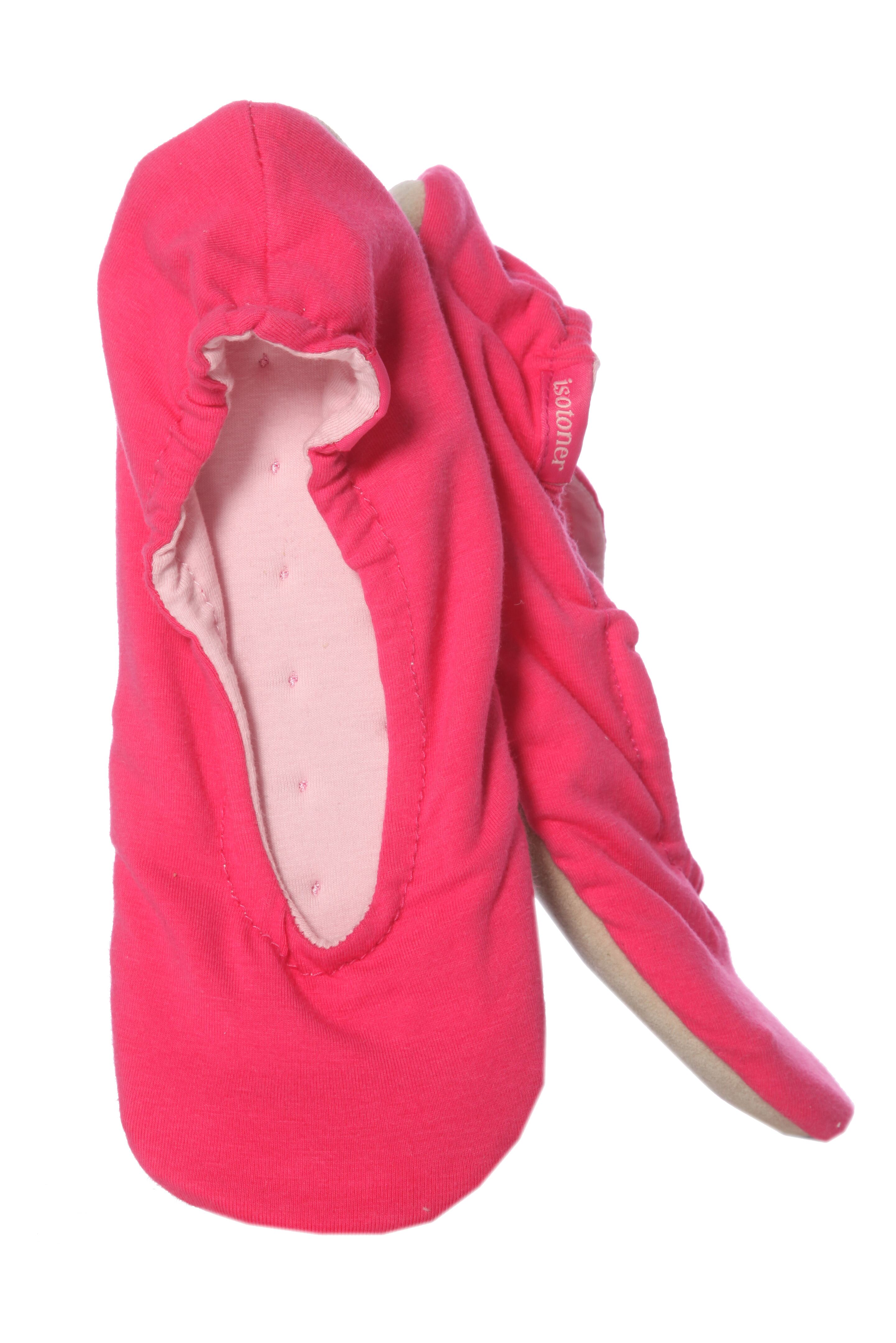 Ladies 1 Pair Isotoner Stretch Jersey Ballet Slippers In Hot Pink Hot Pink Medium | Eaba