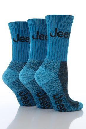 Ladies 3 Pair Jeep Luxury Terrain Socks In 5 Colours Sapphire
