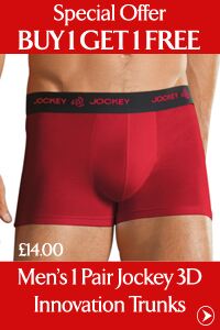 BUY 1 GET 1 FREE - Jockey 3D Innovation Trunks at SockShop