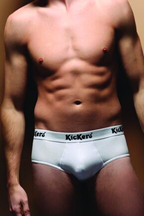 Mens 1 Pair Kickers Plain Briefs In 2 Colours Black M