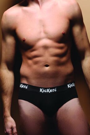 Mens 1 Pair Kickers Plain Hip Briefs In 2 Colours Black L