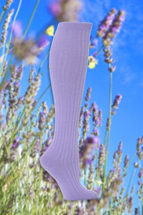 Ladies 1 Pair Elle Ribbed Knee High Socks In 5 Colours Black