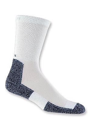 Mens 1 Pair Thorlos Lite Running Thin Cushion Crew Socks White 11.5-13