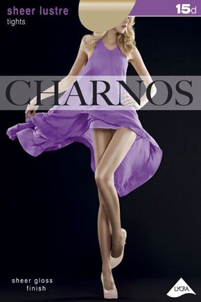 Ladies 1 Pair Charnos 15 Denier Sheer Lustre Tights In 4 Colours Barely Black M