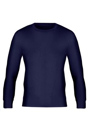 Mens Workforce Workwear Heavy Weight Thermal Long Sleeved Vest Navy L