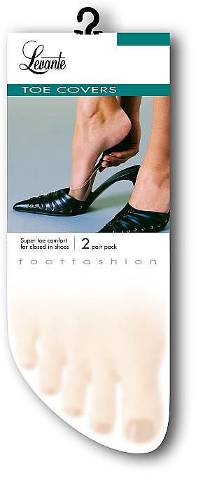 Ladies 2 Pair Levante Toe Covers In 2 Colours Nero