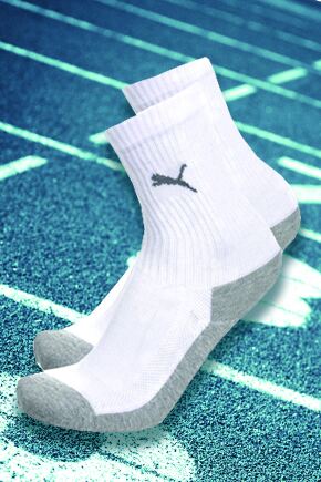 Mens & Ladies 2 Pair Puma Coolmax Technical Socks In 3 Colours White 9-11