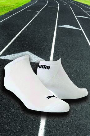 Mens & Ladies 2 Pair Puma Sneaker Sock In 2 Colours White 6-8.5