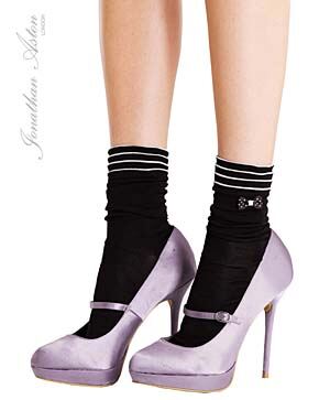 Ladies 1 Pair Jonathan Aston Ruffle Top & Bow Socks 33% OFF Lemon