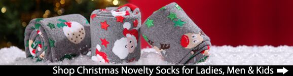 Shop Christmas Novelty Socks for Ladies, Men & Kids at SockShop