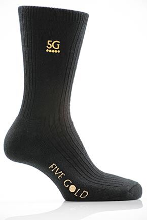 Mens 1 Pair FiveG St. Andrews Cushioned Rib Sock In 3 Colours Beige