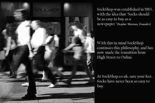 Sock Shop from High Street to Online - For all your legwear needs, Socks, Tights - go on treat your feet!