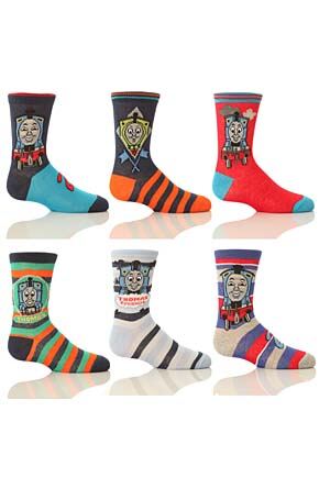 Boys 4 Pair TM Thomas The Tank Engine Socks Assorted