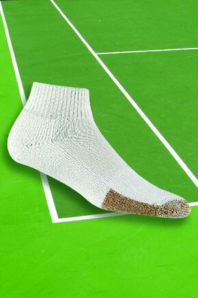Mens & Ladies 1 Pair Thorlos Tennis Mini Crew Socks with Thick Cushion White 5-8