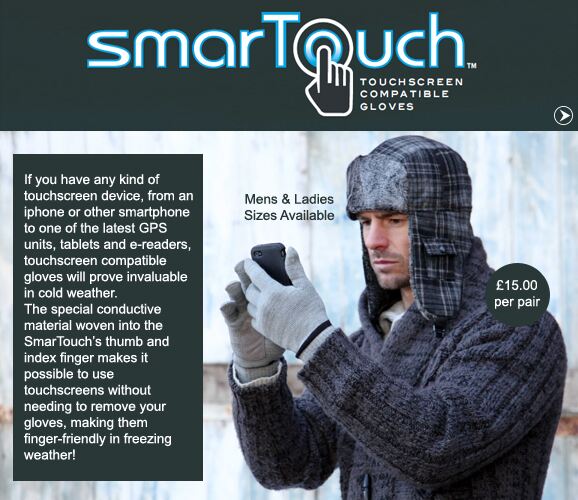 Touchscreen Compatible Gloves >