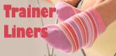Ladies Trainer Liners at SockShop.co.uk- Fashion - Plain - Cushioned - Patterned - Stripey