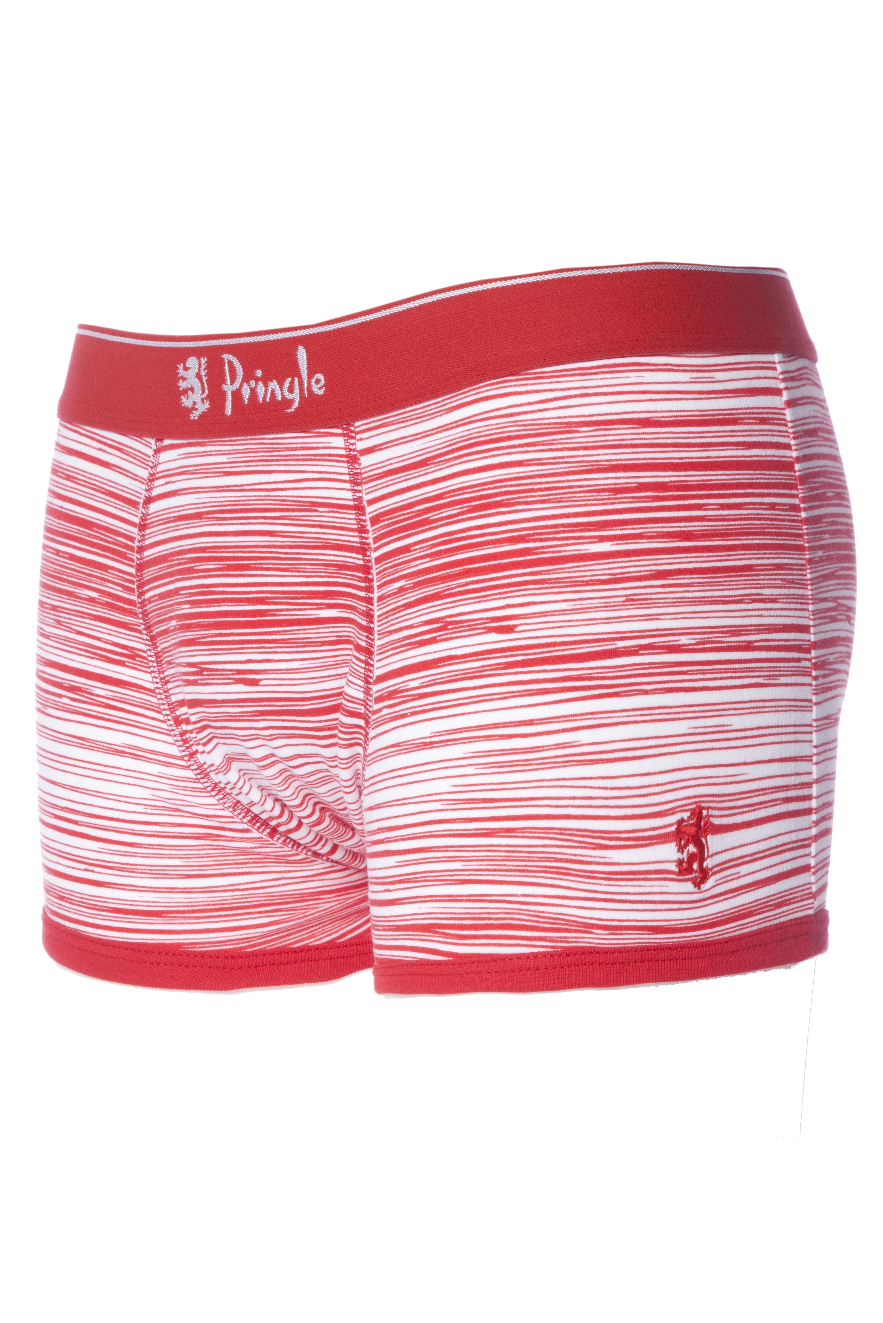 Mens 1 Pack Pringle Scribble Striped Boxer Shorts With Contrast