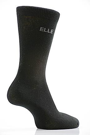 Ladies 3 Pair Elle Cotton Plain Sock2 With Gentle Grip In 7 Colours Sea Blue Mink Mauve