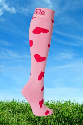 Ladies 1 Pair Elle Patterned Wellie Socks In 3 Colours Purple