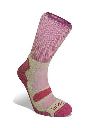 Ladies 1 Pair Bridgedale Active Light Hiker Cotton & Coolmax Sock For Day Hikes In Warmer Condit