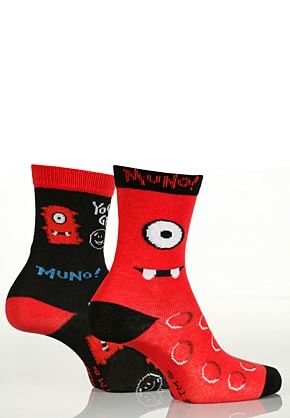 Kids 2 Pair Yo Gabba Gabba Muno! Socks 3 - 5.5 Kids