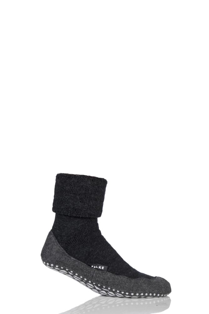  Mens 1 Pair Falke Cosyshoe Virgin Wool Home Socks