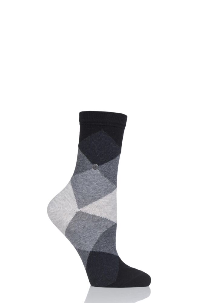  Burlington Bonnie Cotton All Over Blend Argyle Socks