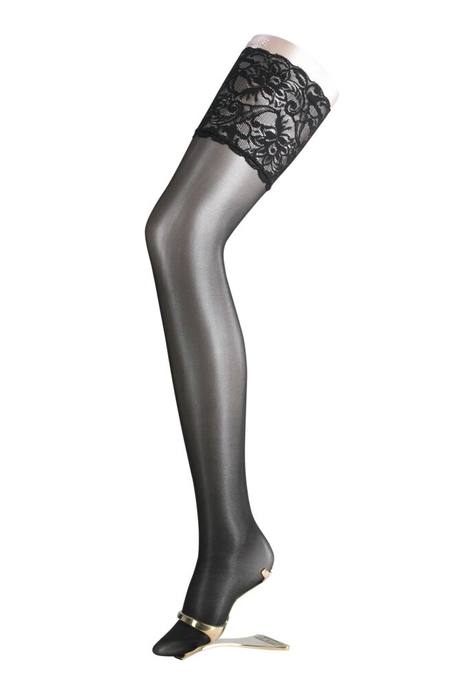 Falke Seidenglatt 15 Denier Transparent Shining Deep Lace Hold Ups