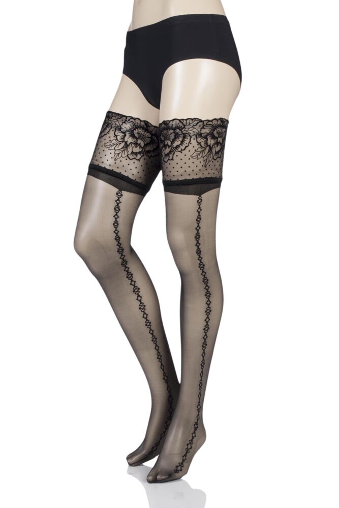 FALKE ENCHAINED LACE TOP HOLD UPS