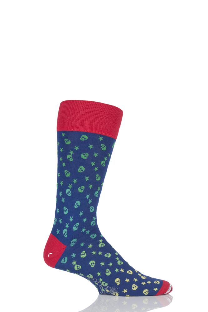 CORGI LIGHTWEIGHT COTTON SKULL AND STAR PATTERNED SOCKS