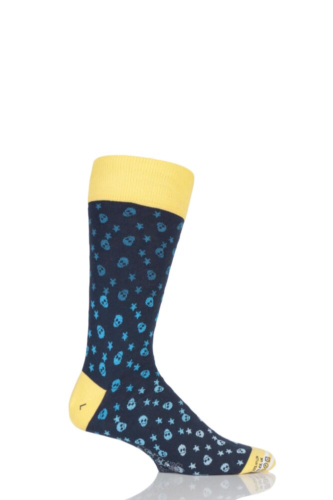 Corgi Lightweight Cotton Skull and Star Patterned Socks