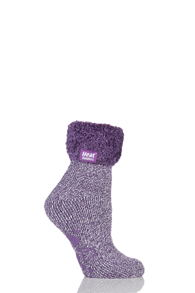 SockShop Heat Holders Thermal Lounge Socks Lilac Mauve