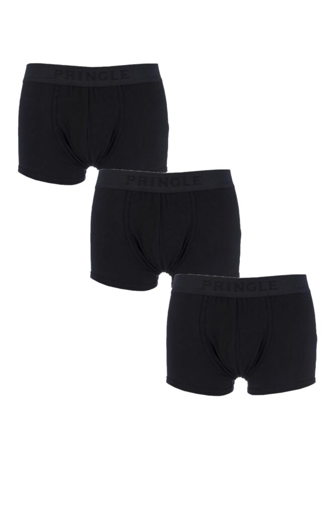 Pringle Plain Cotton Boxer Shorts In Black