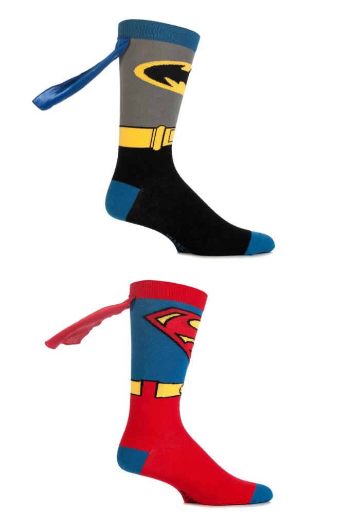 SockShop DC Comics Superman and Batman Cape Socks