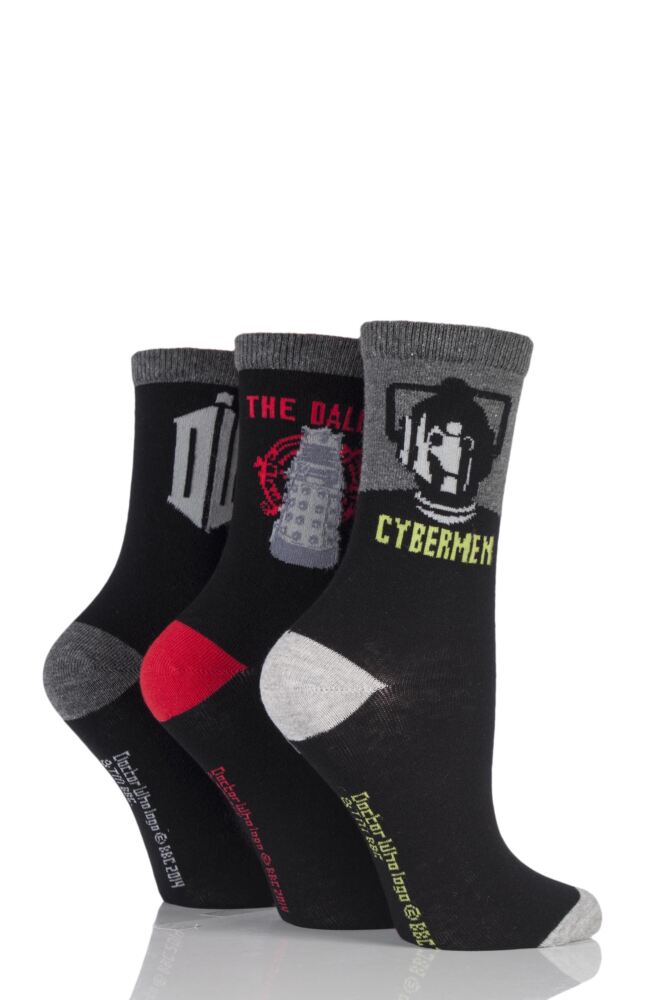 Ladies 3 Pair SockShop Doctor Who Socks