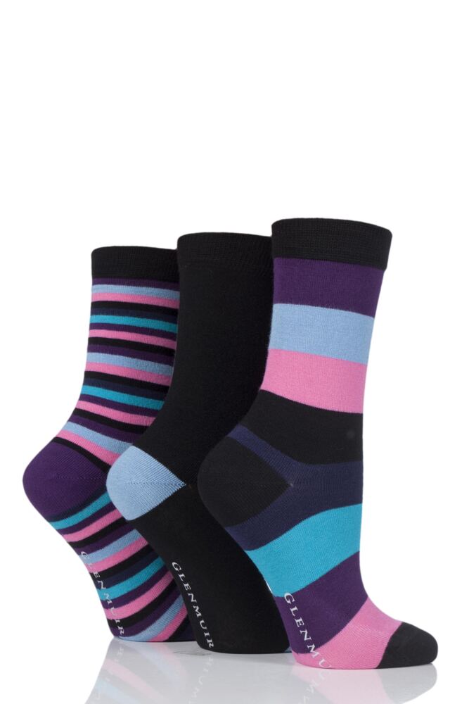 Glenmuir Striped and Plain Bamboo Socks