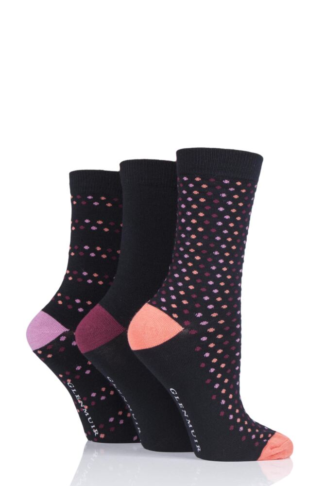 GLENMUIR DOT STRIPE BAMBOO SOCKS